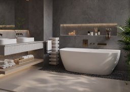 Акриловая ванна пристенная CEZARES CZR-STYLUS-WALL