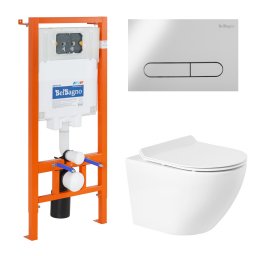 Комплект инсталляции BELBAGNO BB002-80 с унитазом SFERA-R и клавишей смыва