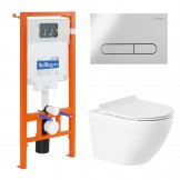 Комплект инсталляции BELBAGNO BB002-80 с унитазом SFERA-R и клавишей смыва