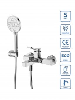 Смеситель для ванны и душа BelBagno ALBANO-VASM-CRM