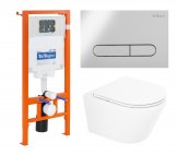 Комплект инсталляции BELBAGNO BB002-80 с унитазом TRE и клавишей смыва