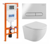Комплект инсталляции BELBAGNO BB002-80 с унитазом UNO и клавишей смыва