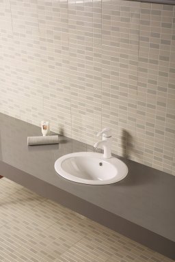 Раковина керамическая встраиваемая сверху BelBagno BB051 
