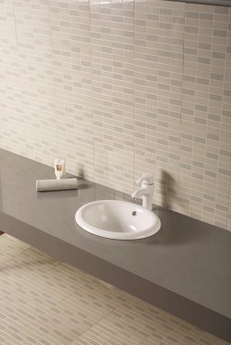 Раковина керамическая встраиваемая сверху BelBagno BB091