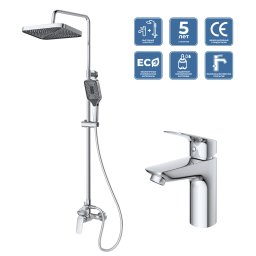 Комплект смесителей для ванной комнаты BelBagno DUE-DOCM/LVM-CRM