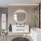 Мебель для ванной CEZARES ECO-CER-N 120 см с двумя ящиками и двумя чашами