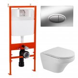 Комплект инсталляции BELBAGNO BB026 с унитазом DUET и клавишей смыва