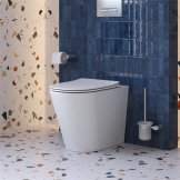 Унитаз приставной безободковый с сиденьем и смывом TORNADO BELBAGNO FLAY-TOR BB1003CB-TOR/SC