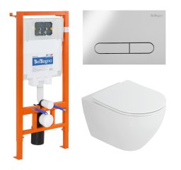 Комплект инсталляции BELBAGNO BB002-80 с унитазом STYLUS-TOR и клавишей смыва