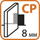 Тип стекла СP (прозрачное с матовым узором).Толщина стека 8 мм обладает термической прочностью, при повреждении не дает острых осколков. Открытые части стекла ровные и гладкие, об изделие невозможно порезаться.