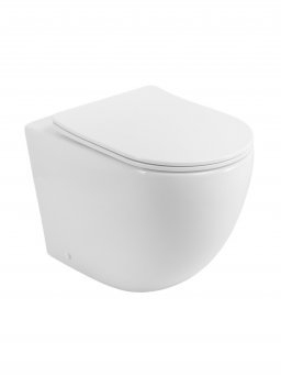 Унитаз приставной безободковый с сиденьем и смывом TORNADO BELBAGNO SFERA-R