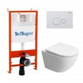 Комплект инсталляции BELBAGNO BB026 с унитазом UNO-TOR и клавишей смыва