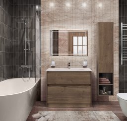 Мебель для ванной комнаты напольная BELBAGNO KRAFT-600, 800, 1000