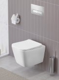 Унитаз подвесной безободковый с сиденьем и смывом TORNADO BelBagno KRAFT-TOR