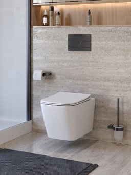 Унитаз подвесной безободковый с сиденьем и смывом TORNADO BelBagno KRAFT-TOR