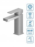 Смеситель для раковины без донного клапана BelBagno KRAFT-LVM-IN-W0