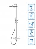 Душевая стойка с термостатическим смесителем и изливом BelBagno KRAFT-VSCM-T-IN