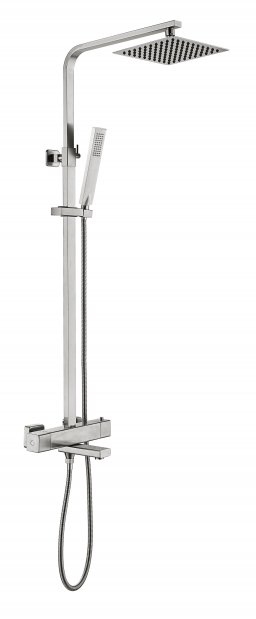 Душевая стойка с термостатическим смесителем и изливом BelBagno KRAFT-VSCM-T-IN