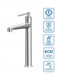 Смеситель для накладной раковины без донного клапана BelBagno BOHEME-LMC-W0