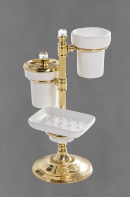 Настольный гарнитур, 2 стакана и мыльница ART&MAX AM-1916-Do-Ant