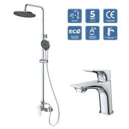 Комплект смесителей для ванной комнаты BelBagno MARINO-DOCM/LVM-CRM