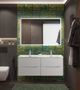 Мебель для ванной комнаты BELBAGNO MARINO-CER-N 120 см. с четырьмя ящиками