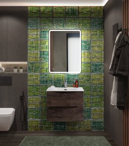 Мебель для ванной комнаты BELBAGNO MARINO-CER-N 60, 70 см.