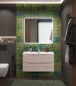 Мебель для ванной комнаты BELBAGNO MARINO-CER-N 80, 90 см.
