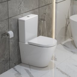 Унитаз-компакт безободковый со смывом TORNADO BelBagno FLAY-TOR