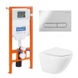 Комплект инсталляции BELBAGNO BB002-80 с унитазом AMANDA и клавишей смыва
