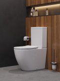 Унитаз-компакт безободковый с сиденьем и смывом TORNADO CEZARES STYLUS-TOR
