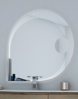 Зеркало CEZARES с увеличительным зеркалом и со встроенной LED подсветкой 90х90 45012